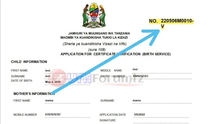 How to get RITA Birth Certificate verification number For HESLB Loan Application.