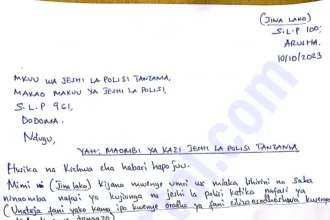 Mfano Barua Ya Kuomba Kazi Jeshi La Polisi 2023 - Application letter Samples