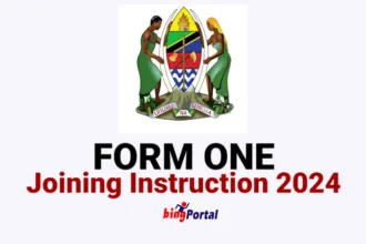 Form One Join Instruction 2024 PDF Download Here