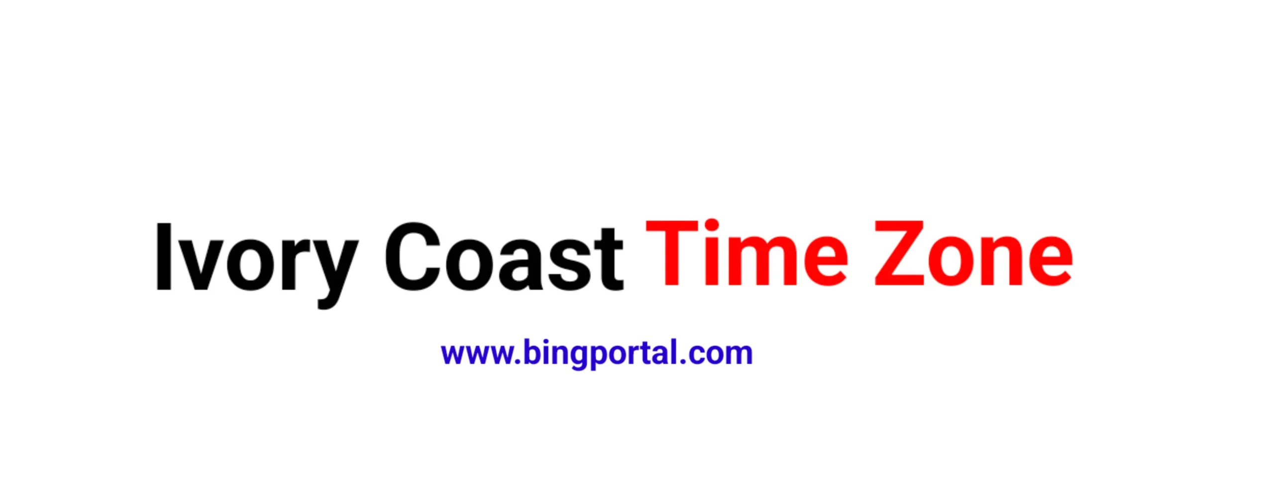 Ivory Coast Time Zone - bing portal