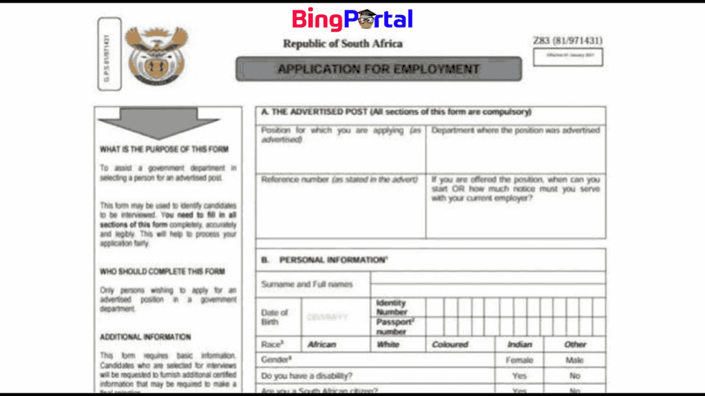 Download New Z83 Application Form 2025 - Editable PDF