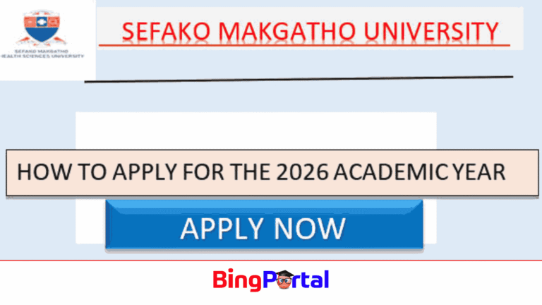 SMU Online Application form 2026 | Sefako Makgatho Health Sciences University