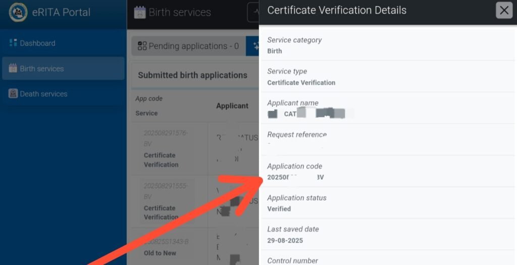 How to get RITA Birth Certificate verification number For HESLB Loan Application.